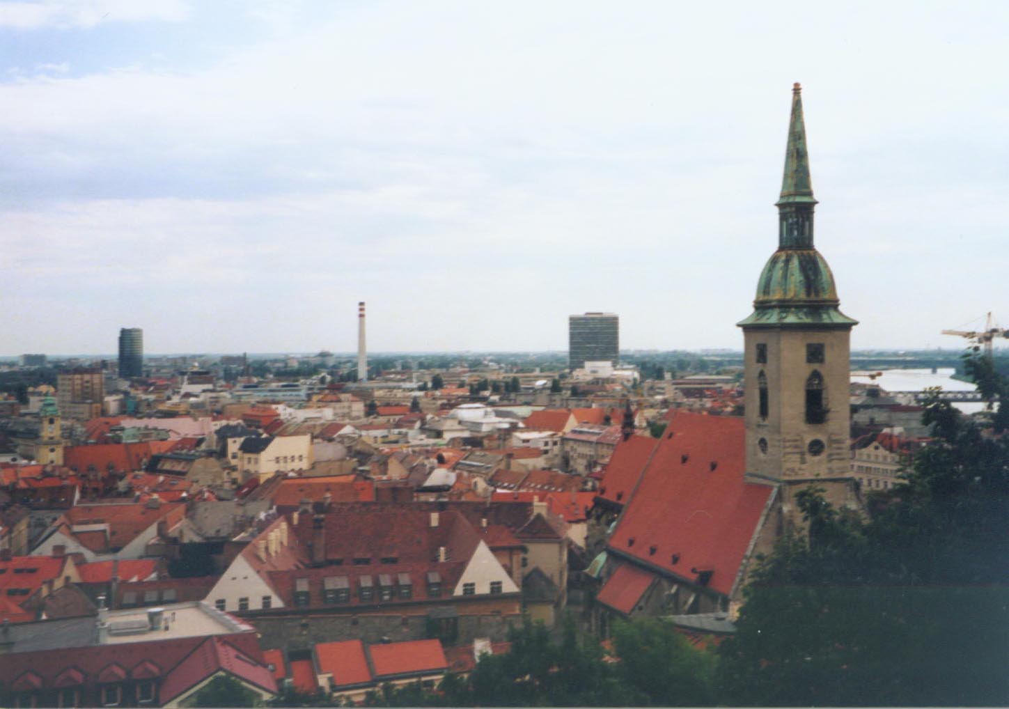 Pohled na centrum Bratislavy