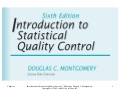 Introduction to Statistical Quality Control, 5th edition